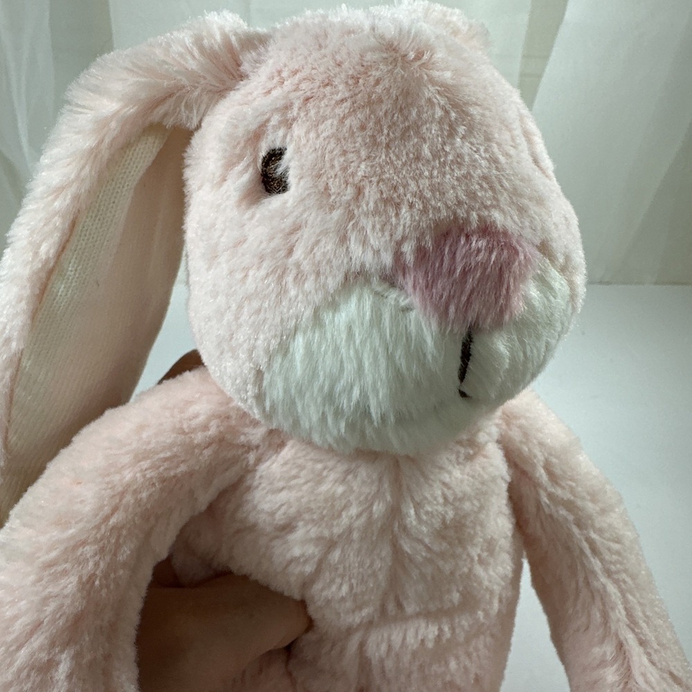 Hallmark Pink Bunny Rabbit Plush Rattle Baby Toy 12" - Picture 7 of 11